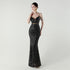 Graceful Sequin Embellished Mesh Mermaid Maxi Dress